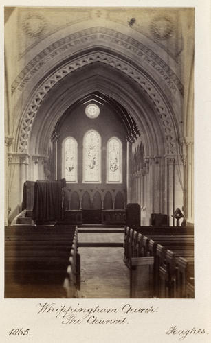 View of the chancel of St Mildred's Church, Whippingham, Isle of Wight, 1865