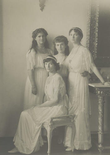 Grand Duchesses Maria (1899-1918), Tatiana (1897-1918), Anastasia (1901-1918) and Olga (1895-1918) of Russia