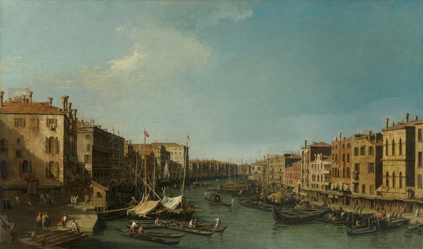 The Grand Canal looking South-West from the Rialto to Ca? Foscari