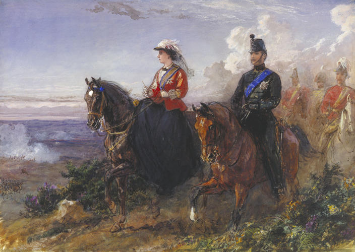 Queen Victoria and Prince Albert at Aldershot