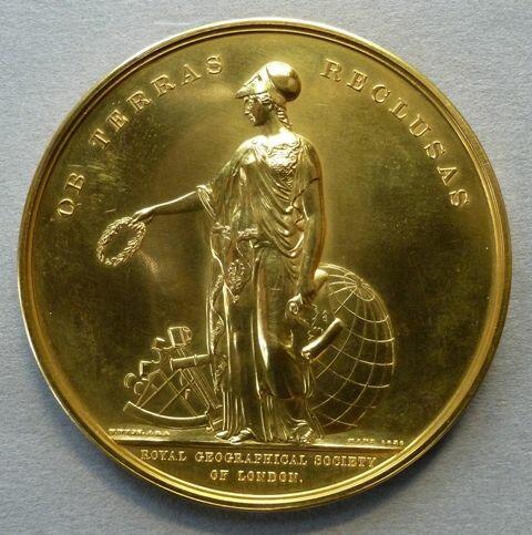 Specimen Patron's Medal or Founder's Medal of the Royal Geographical Society