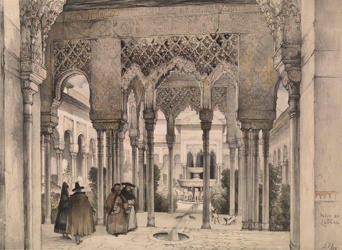 Lewis's sketches and drawings of the Alhambra made during a residence in Granada in the years 1833-4 / drawn on stone by J. D. Harding, R. J Lane, A. R. A. W. Gauci & John F. Lewis