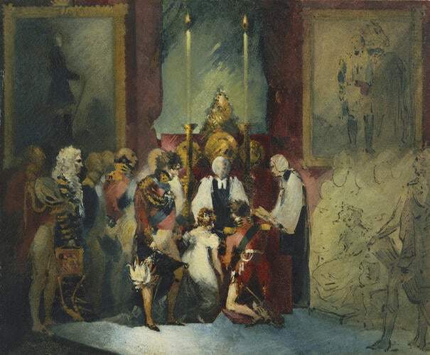 The wedding of Princess Charlotte of Wales and Prince Leopold of Saxe-Coburg at Carlton House The wedding of Princess Charlotte of Wales and Prince Leopold of Saxe-Coburg at Carlton House