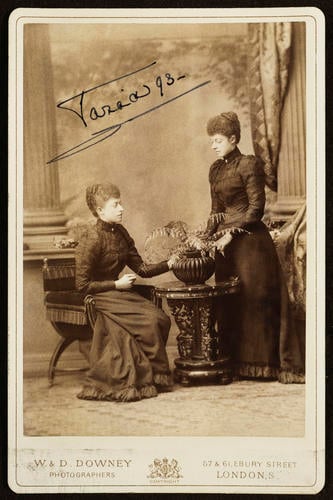 Double portrait of Princess Victoria of Wales (1868-1935)