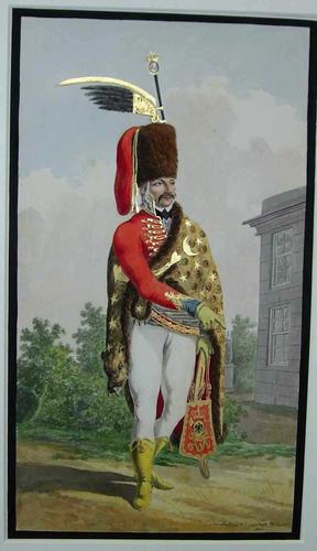 Prussian Army. 	Staff and Regimental Uniforms. 	Officer of 2nd Hussars