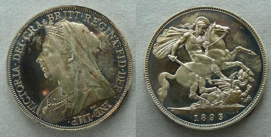 Victoria, proof 'old head' crown