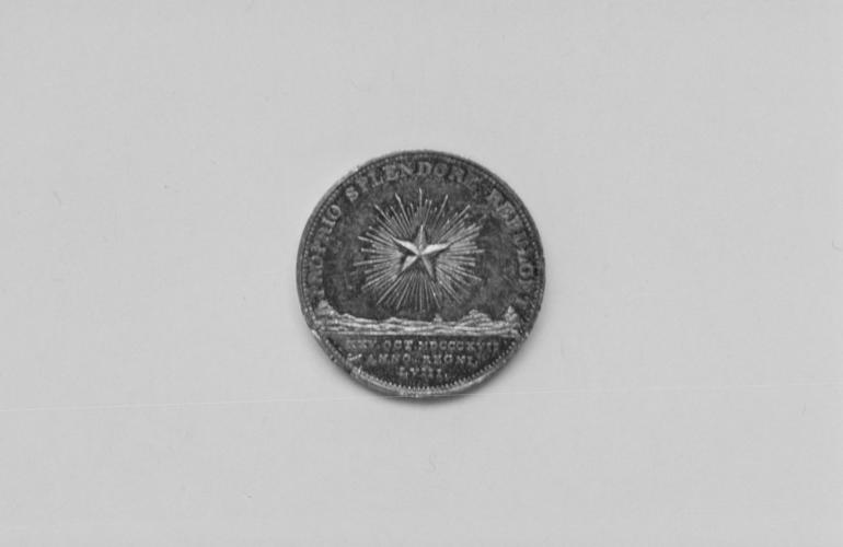 Medal commemorating the anniversary of the Accession of King George III. Anniversary of the Accession of King George III, 1817 Medal commemorating the anniversary of the Accession of King George III. Anniversary of the Accession of King George III, 1817