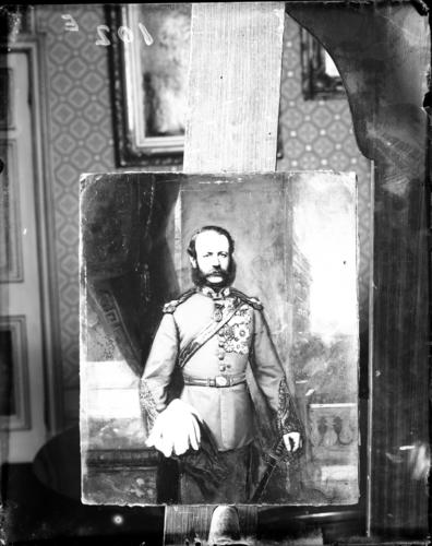 Glass plate negative of a portrait of Sir Howard Crawfurd Elphinstone (1829-90) Glass plate negative of a portrait of Sir Howard Crawfurd Elphinstone (1829-90)
