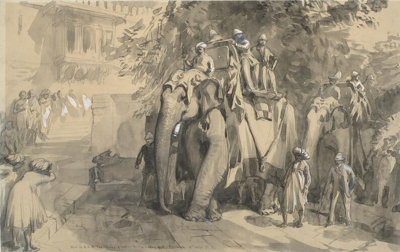 Visit of the Prince of Wales to India, November 1875 - January 1876: The Prince of Wales at Parbutty Hill, Pune, 15 November