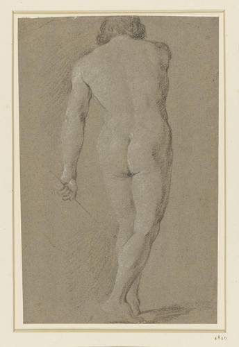 A standing figure, seen from behind A standing figure, seen from behind