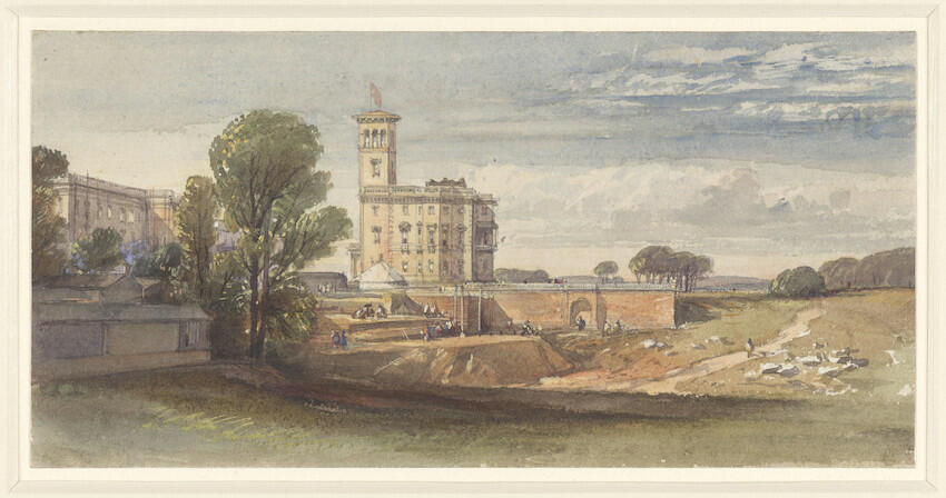 Osborne House under construction Osborne House under construction