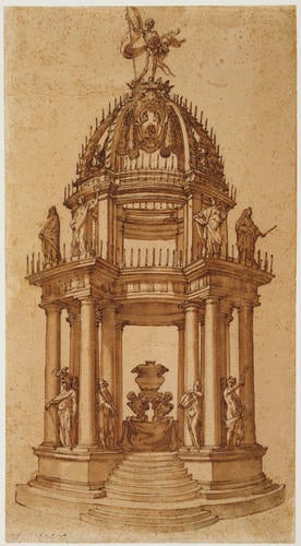 A design for the Catafalque of Carlo Barberini, Santa Maria in Aracoeli, Rome