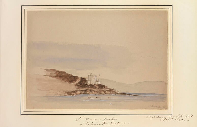 Master: Queen Victoria and Prince Albert's Album Vol. I.
Item: St. Maw's Castle in Falmouth Harbour