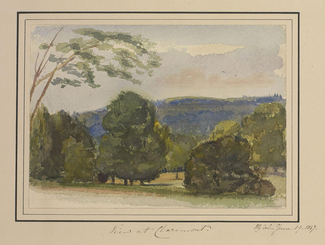Master: Queen Victoria and Prince Albert's Album Vol. I.
Item: View at Claremont