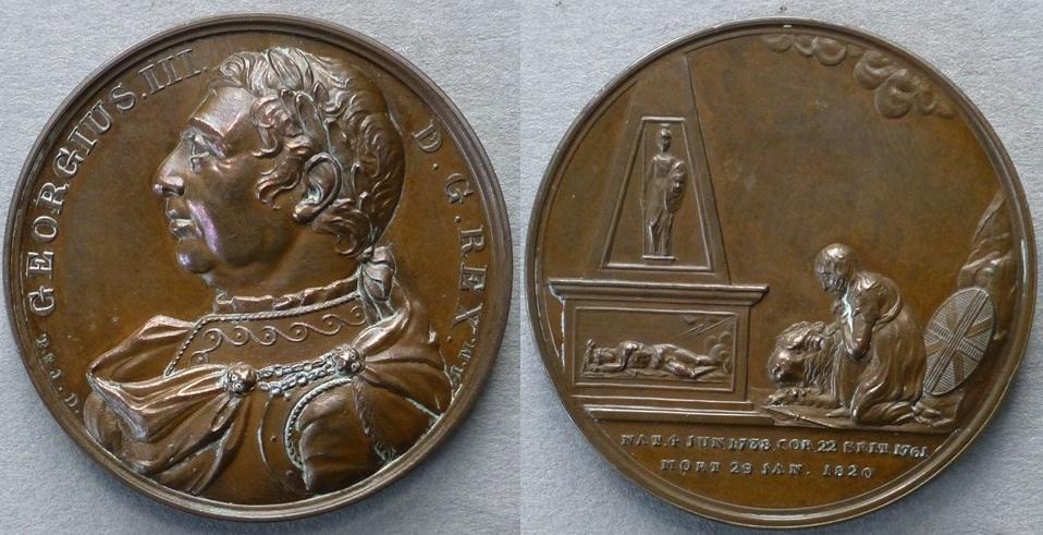 Medal commemorating the Death of King George III, 1820