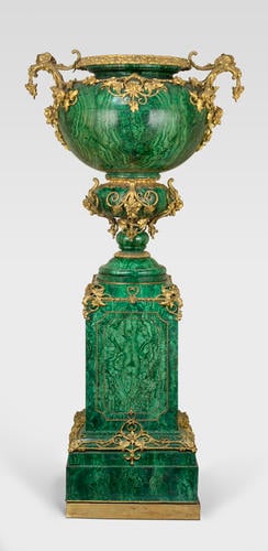 Vase and pedestal Vase and pedestal