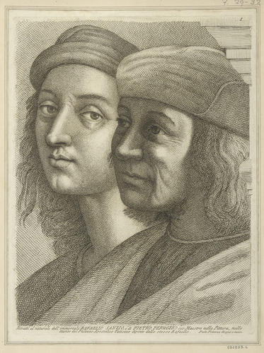 Master: Set of twenty-four heads from 'The School of Athens'
Item: Heads of two men wearing berets [from 'The School of Athens']
