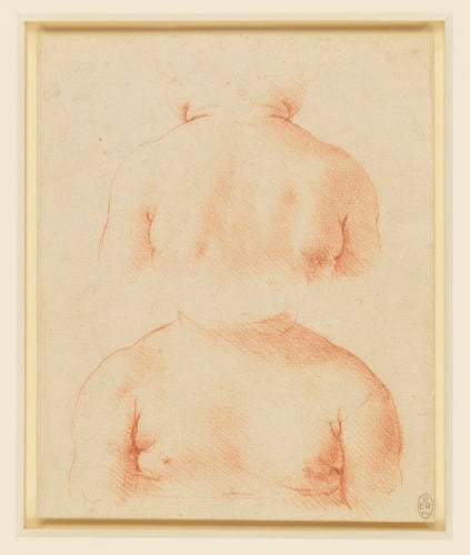 The bust of a child from front and back
