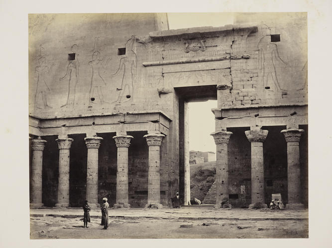 Portion of the Propylon of the Temple from the Great Court [Temple of Horus, Edfu]