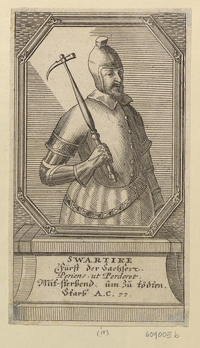 Master: [Engravings of legendary rulers of Saxony]
Item: SWARTIKE Furst der Sachsen