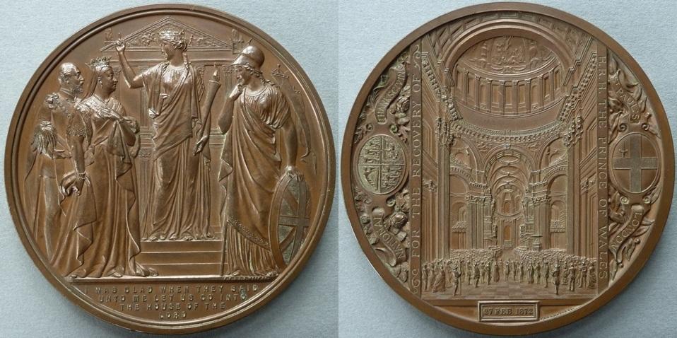 Medal commemorating the recovery of the Prince of Wales from Typhoid