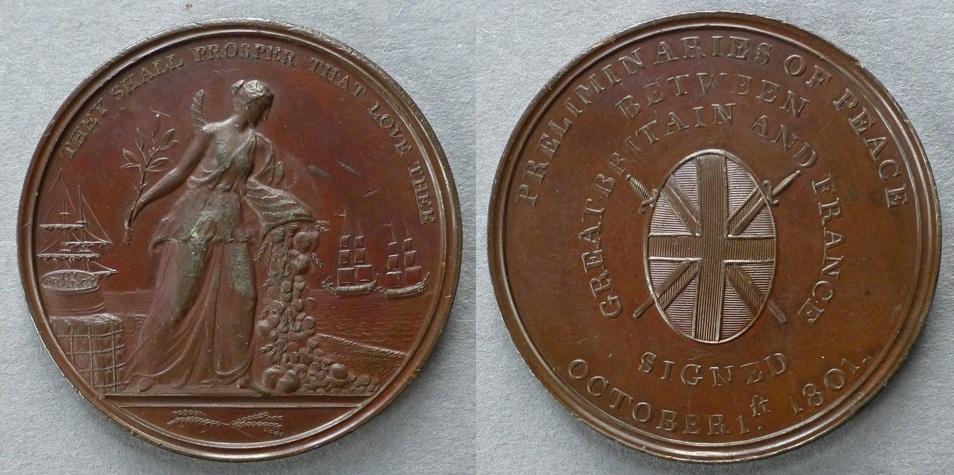 Medal commemorating the signing of the Preliminaries for the Peace of Amiens, 1801