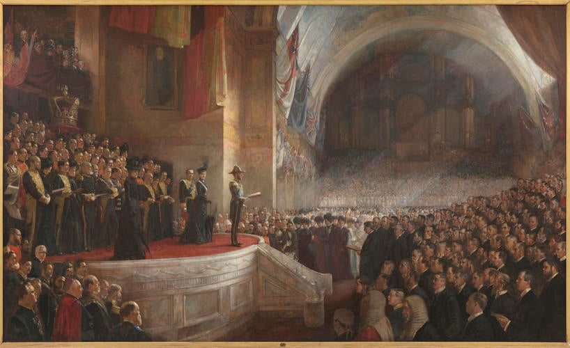 The Opening of the First Parliament of the Commonwealth of Australia, 9th May 1901