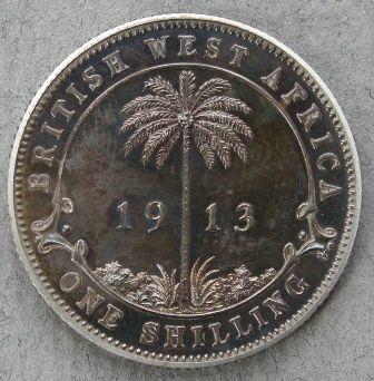 British West Africa. Proof shilling, 1913 British West Africa. Proof shilling, 1913