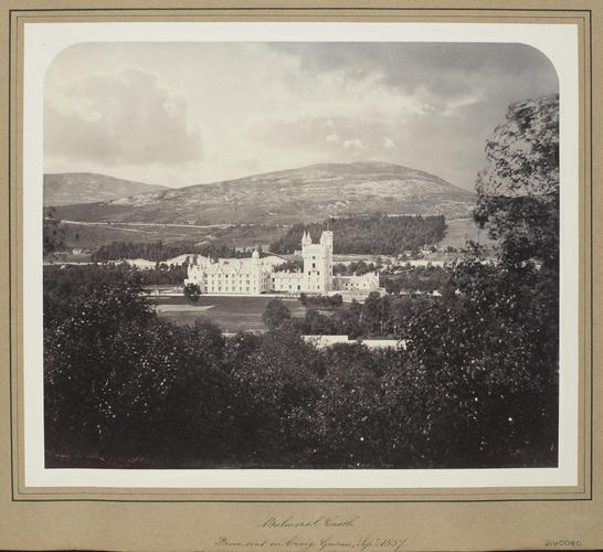 Balmoral Castle from a seat on Craig Gowan