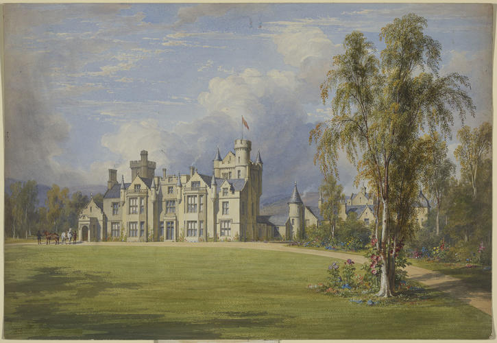 Balmoral: projected design for the garden front of the new castle Balmoral: projected design for the garden front of the new castle