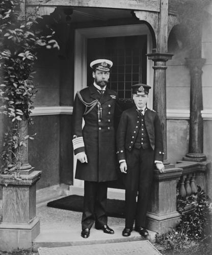 The Prince of Wales with Prince Edward of Wales, at Royal Naval College, Osborne: Osborne & Dartmouth