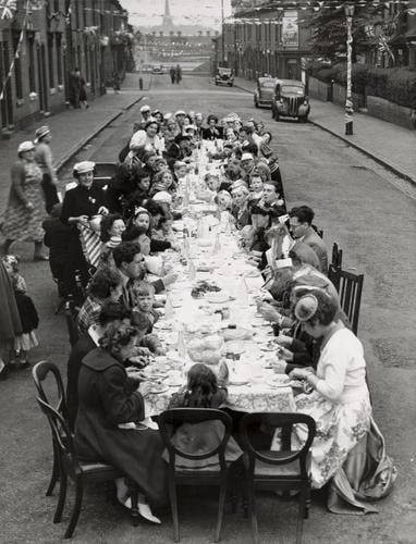 Street Party in Birmingham to Celebrate the Coronation, 1953