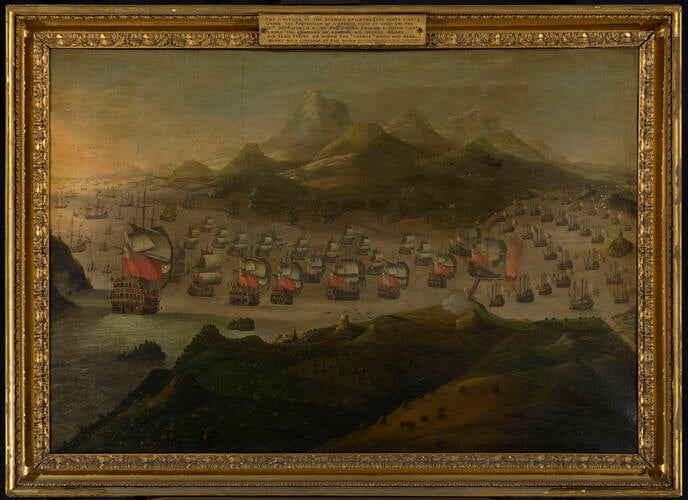 Frame for RCIN 405288, British School, The Battle of Vigo Bay