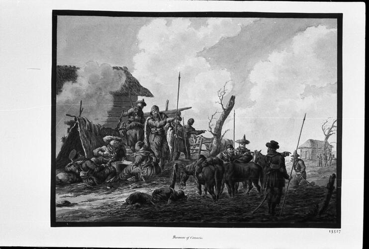 Russian Army. Bivouac of Cossacks Russian Army. Bivouac of Cossacks
