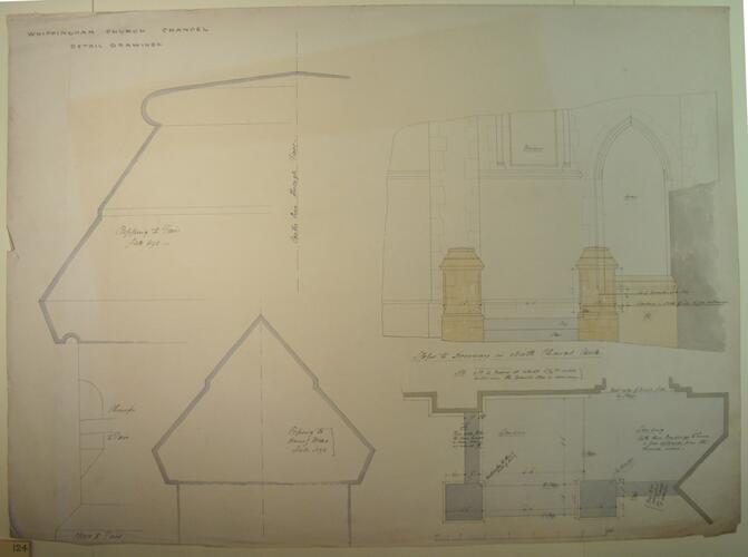 St Mildred's church, Whippingham: chancel detail drawing St Mildred's church, Whippingham: chancel detail drawing