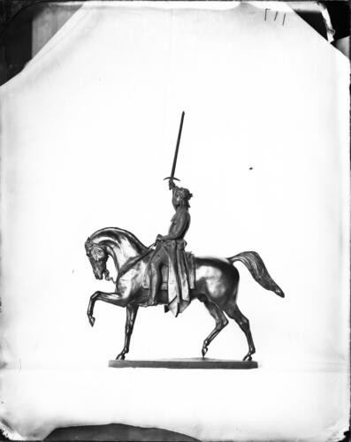 Glass plate negative of a bronze Glass plate negative of a bronze