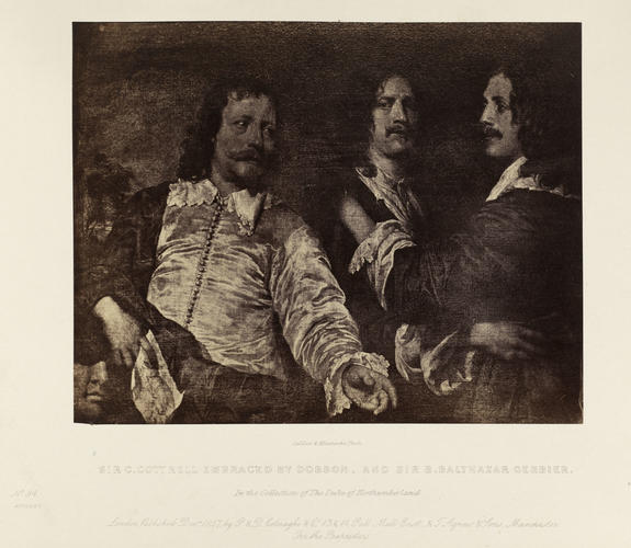 'Sir C. Cottrell embraced by Dobson, and Sir B. Balthazar Cerbier'