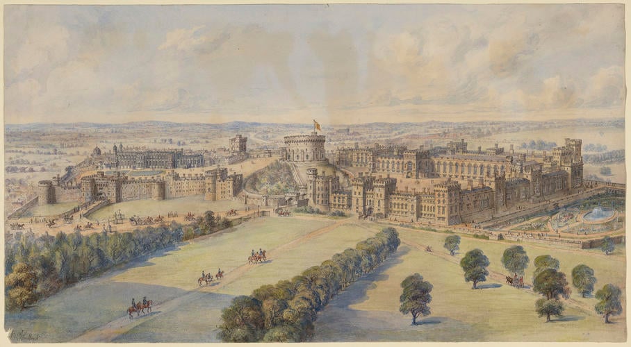 Windsor Castle: bird's-eye view from the south side
