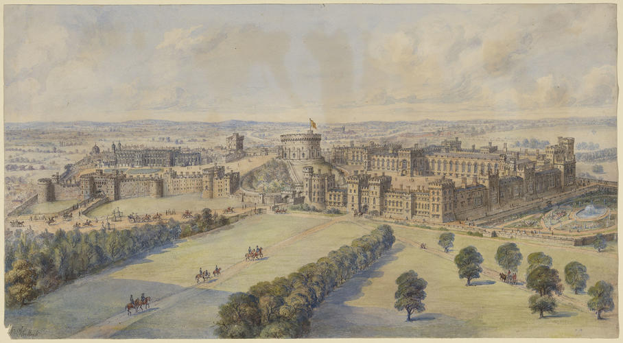 Windsor Castle: bird's-eye view from the south side