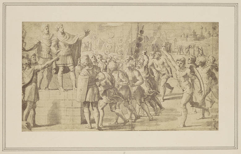 The Emperor Constantine addressing his troops