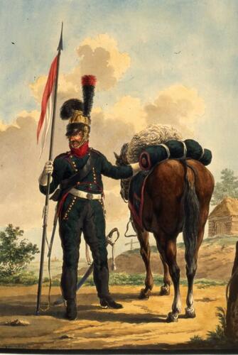 French Army. Private, Chevau-Légers lanciers