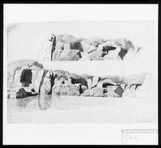 A design for rockworks forming a low cascade