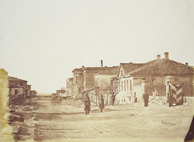 Street in Sebastopol. [Crimean War photographs by Robertson]
