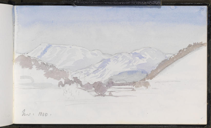 Master: Queen Victoria's Sketch Book 1879-1881
Item: A snow-covered Highland landscape