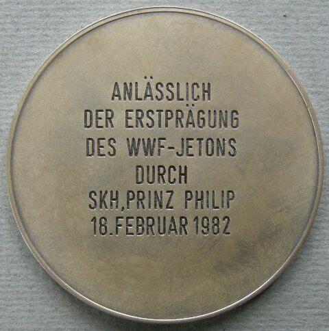 Austria. Medal commemorating the first striking of the World Wildlife Fund jetons for the Austrian casinos