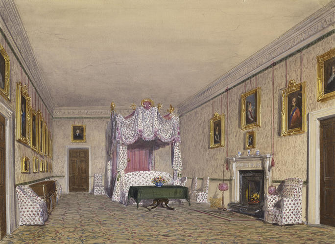 Claremont: the Queen's bedroom. January 1846 Claremont: the Queen's bedroom. January 1846