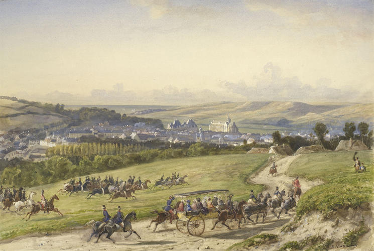 Royal visit to Louis-Philippe: return from Mont d'Orléans. 4 September 1843