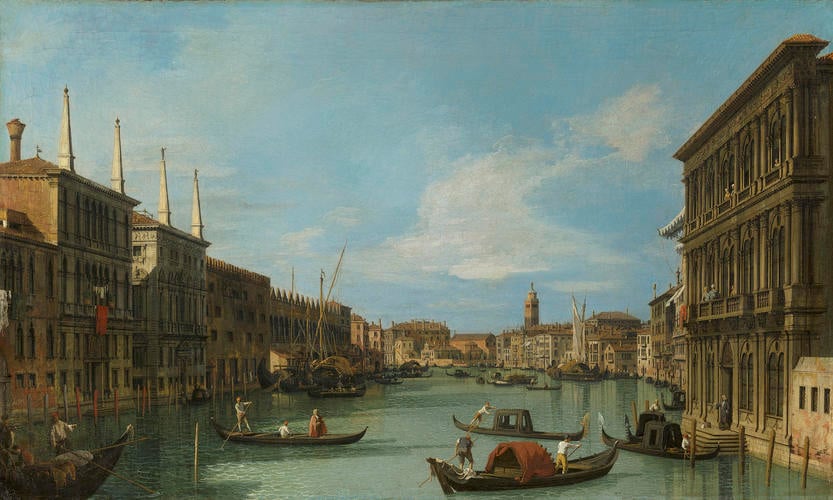 The Grand Canal looking West from Palazzo Vendramin-Calergi towards San Geremia