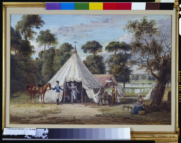 A Sutler's Tent near the Serpentine River, Hyde Park, during the Encampment