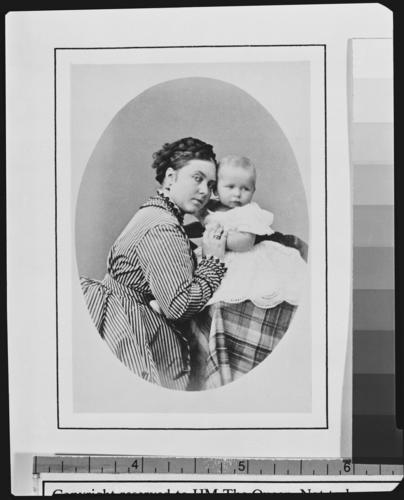 Victoria, Crown Princess of Prussia, and her son, Prince Waldemar, 1868 [in Portraits of Royal Children Vol. 13	1868-69]